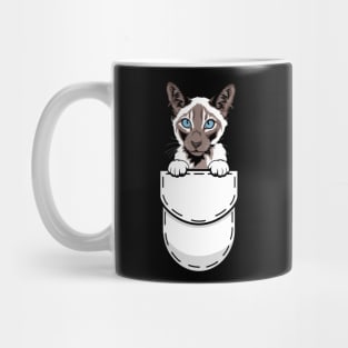 Funny Siamese Pocket Cat Mug